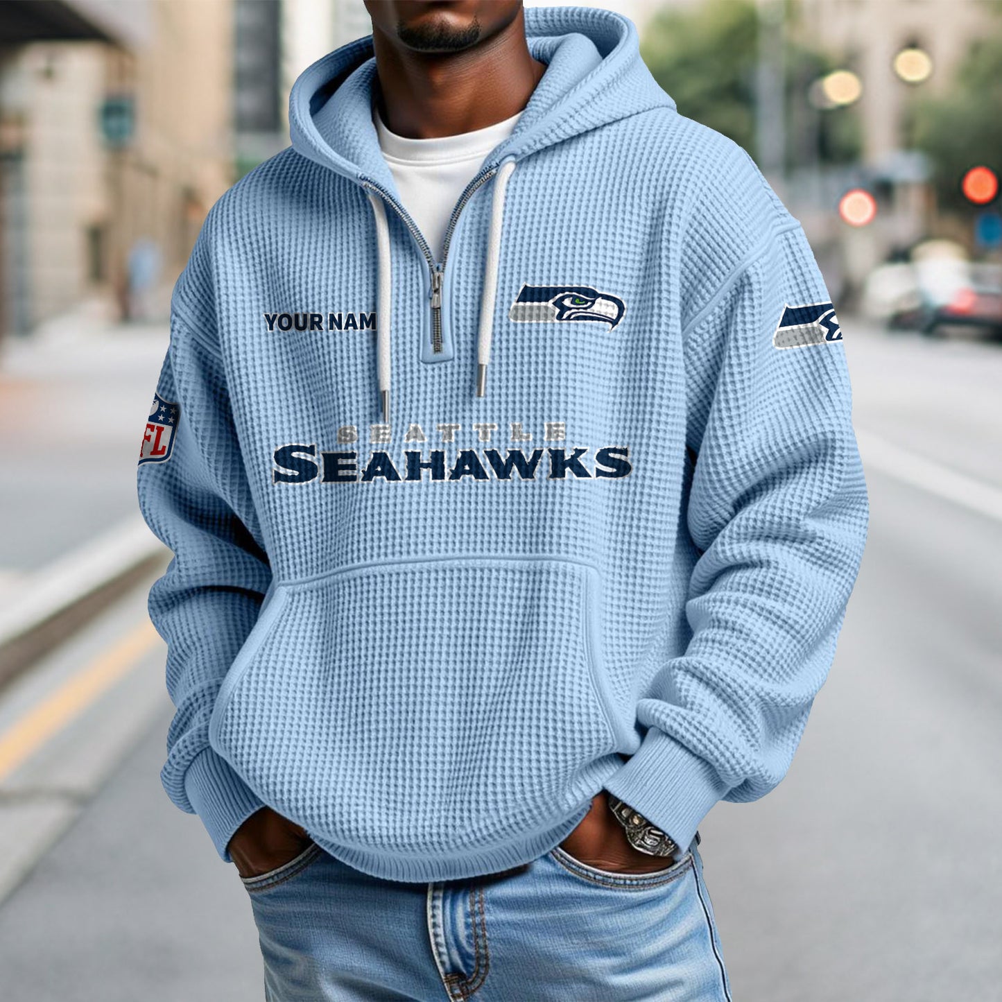 SEA x NFL Waffle Hoodie DatND DVT