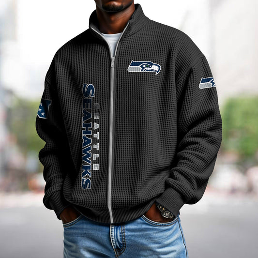 SEA x NFL Waffle Zip-Up Sweatshirt DATND TANTD