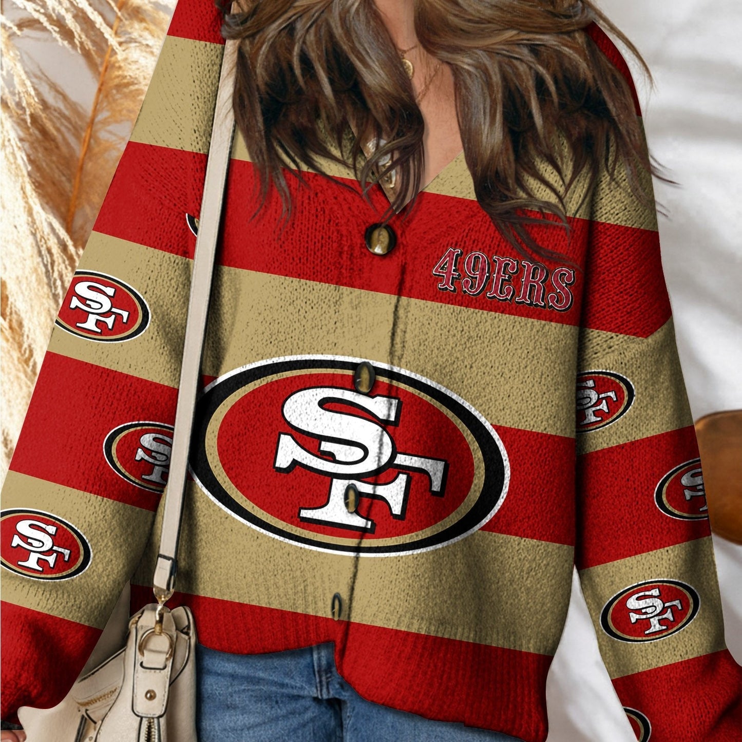 SF x NFL Cardigan Sweatshirt With Button  DatND DVT