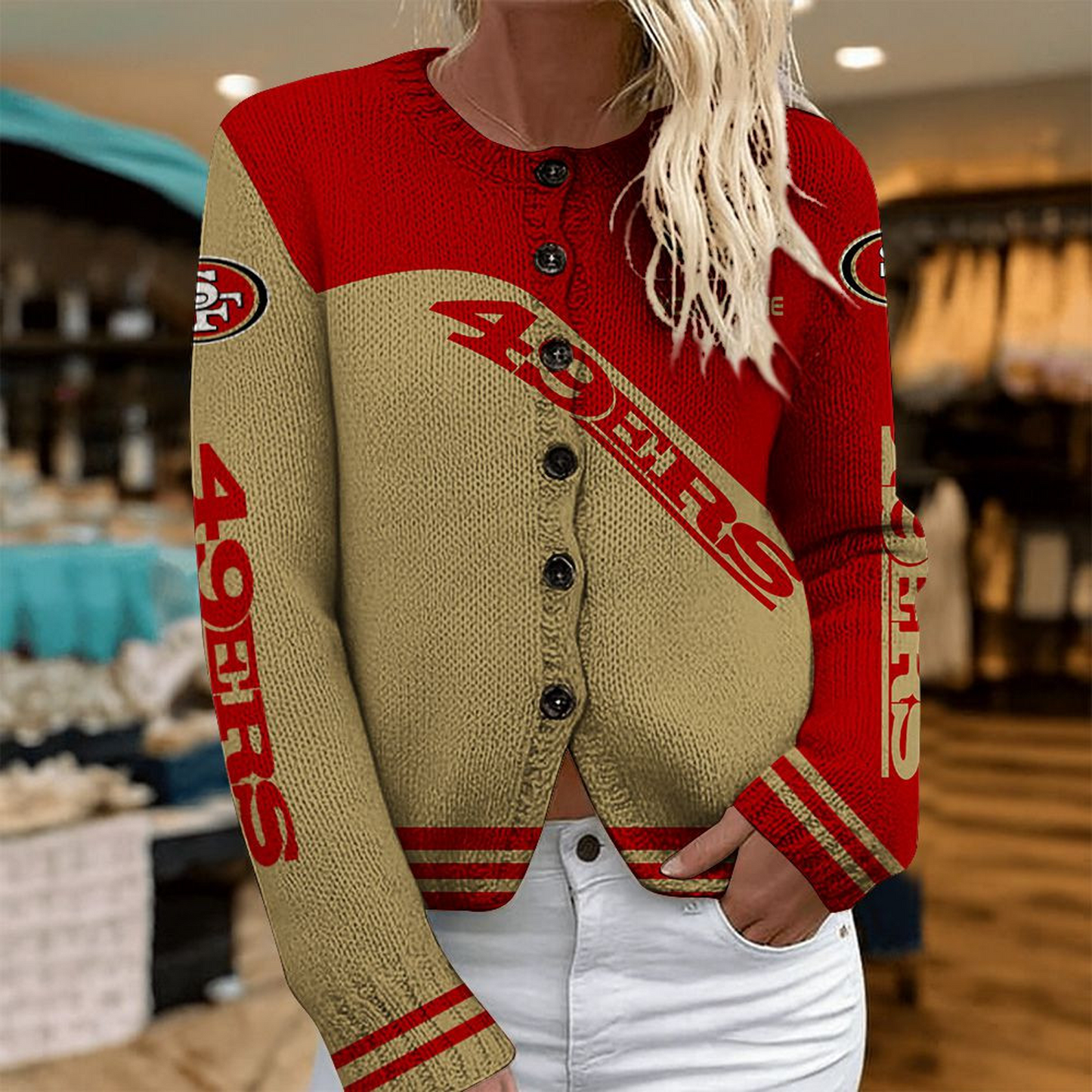 SF x NFL Knitted Cardigan DATND TANTD