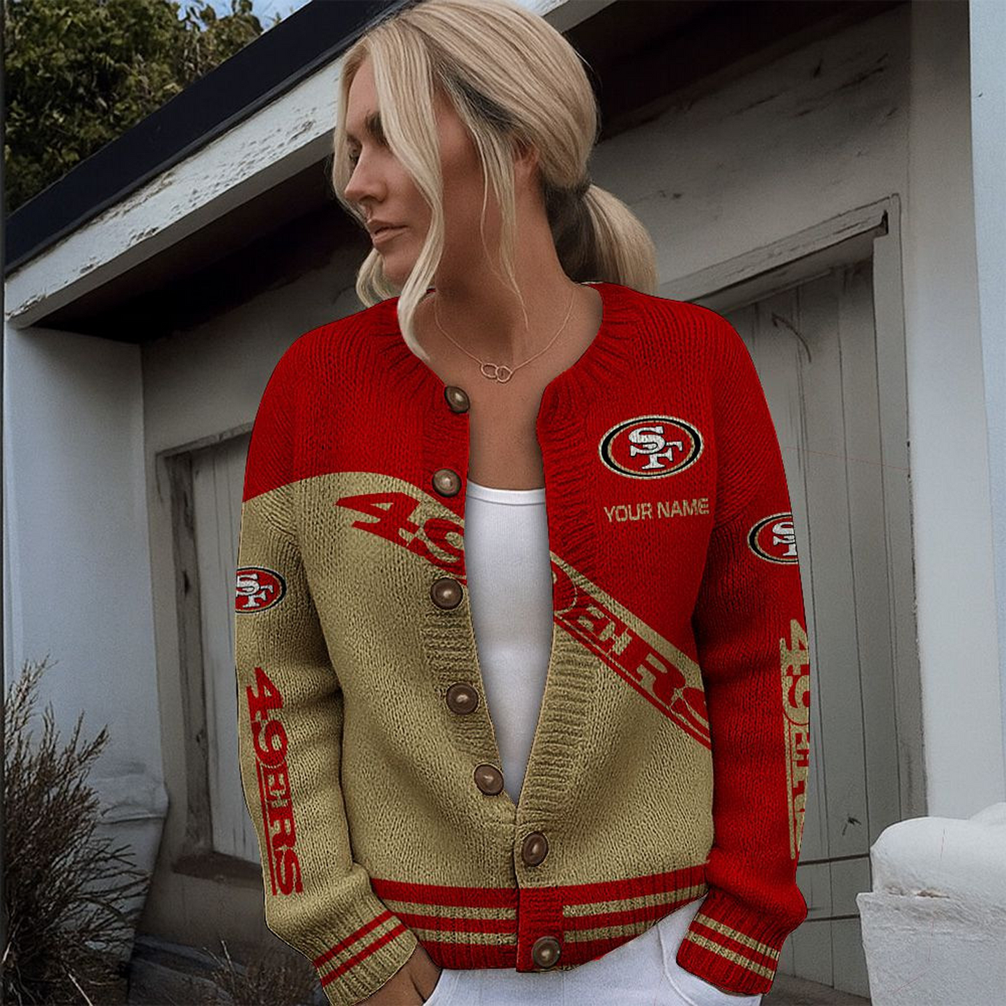 SF x NFL Knitted Cardigan DATND TANTD