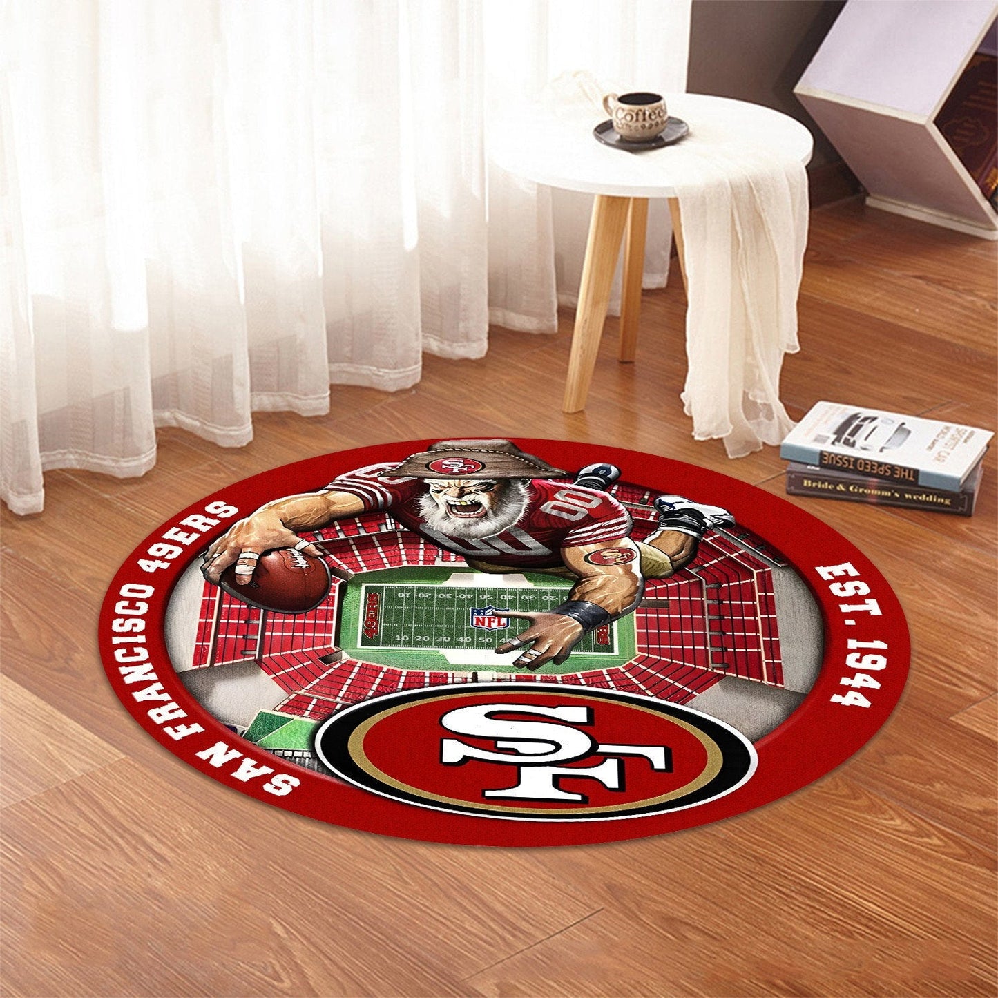 SF x NFL Luxury 3D Round Rug DatND DVT