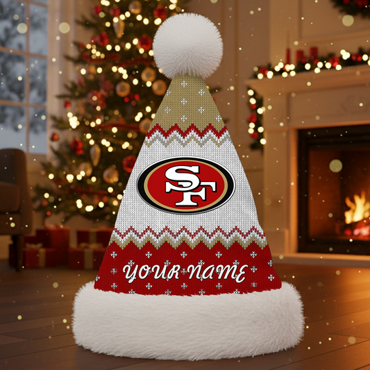 SF x NFL Personalized Santa Hat Christmas DATND TANTD