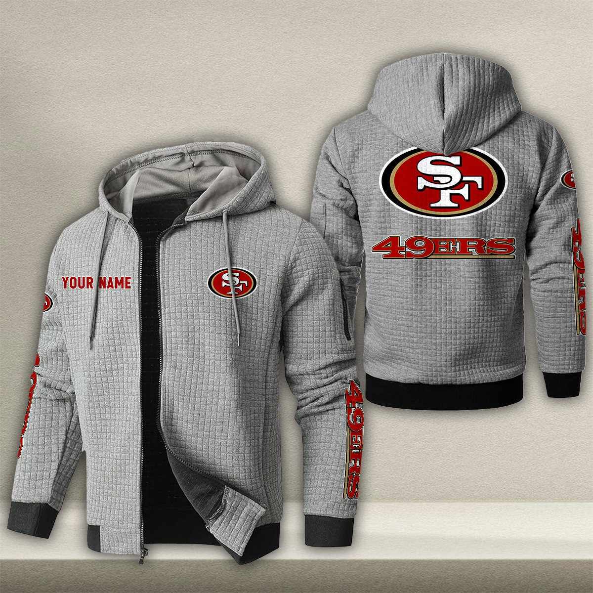 SF x NFL Quilted Zip Hoodie DatND DVT