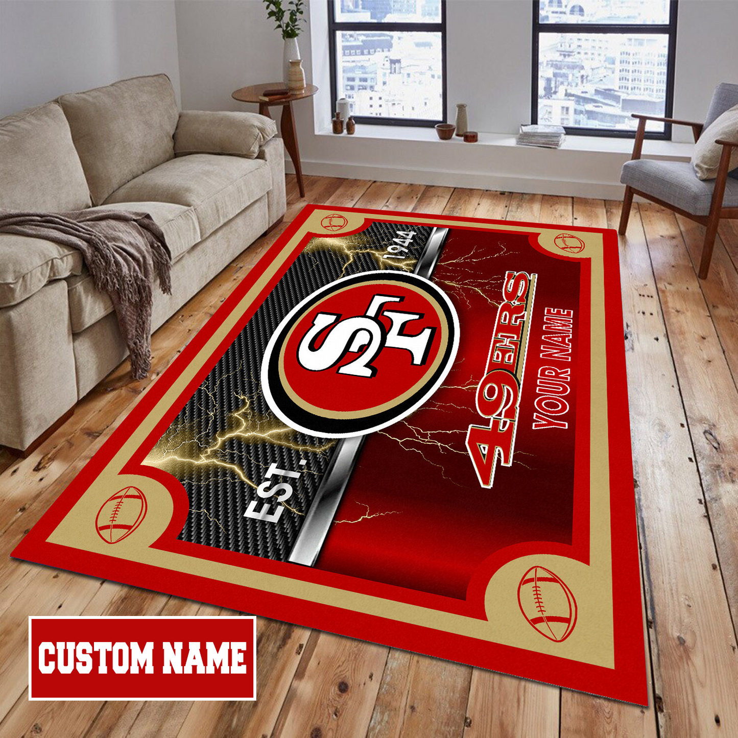 SF x NFL Rug DATND TANTD