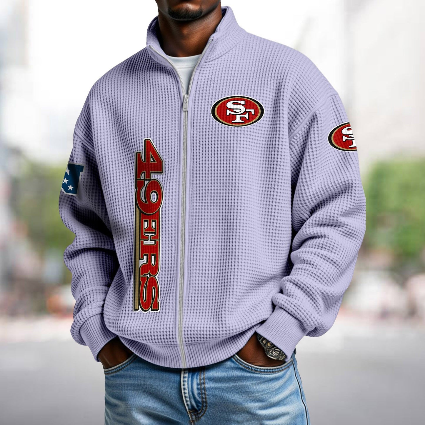 SF x NFL Waffle Zip-Up Sweatshirt DATND TANTD