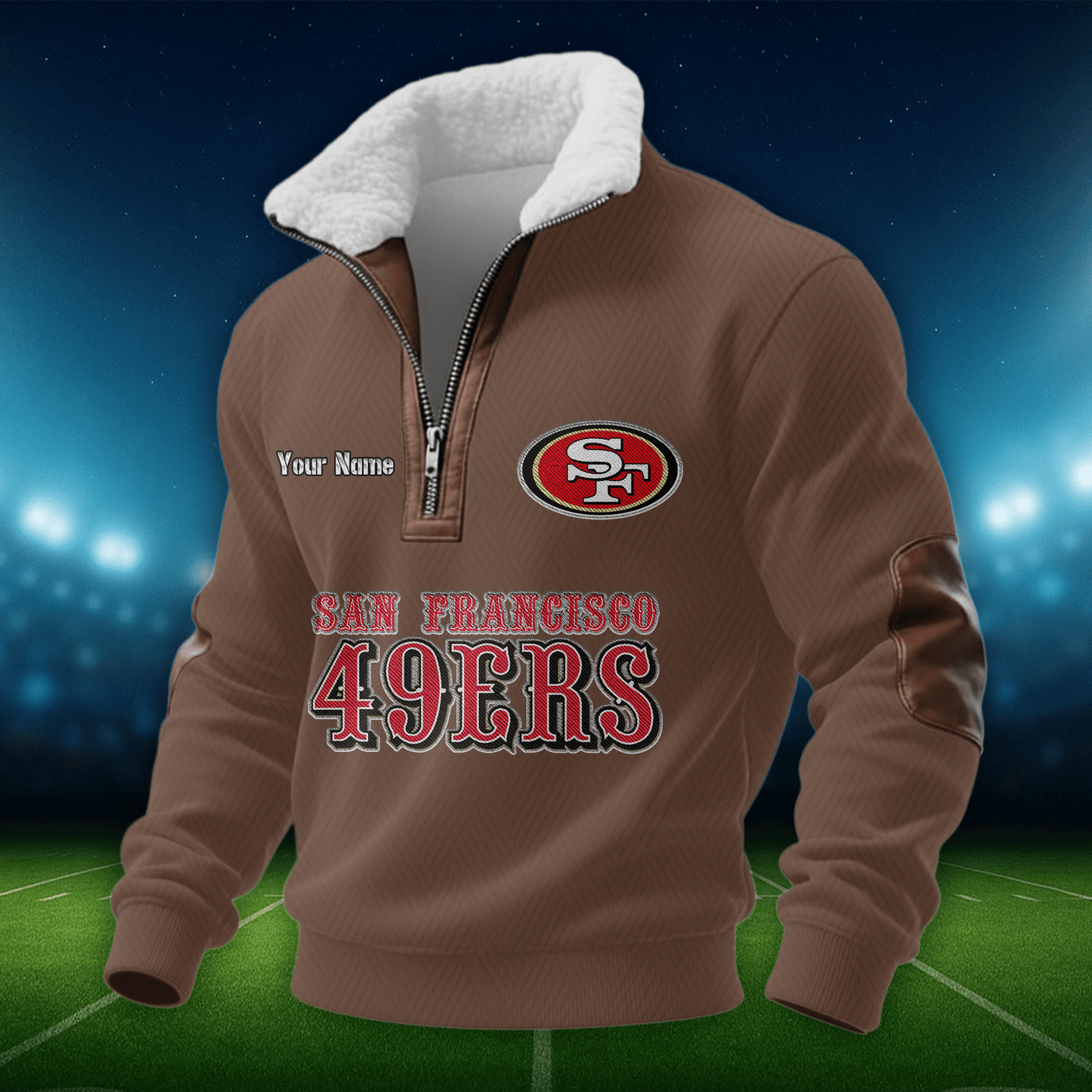SF49 NFL Men Fur Collar Sweatshirt DDT CTND
