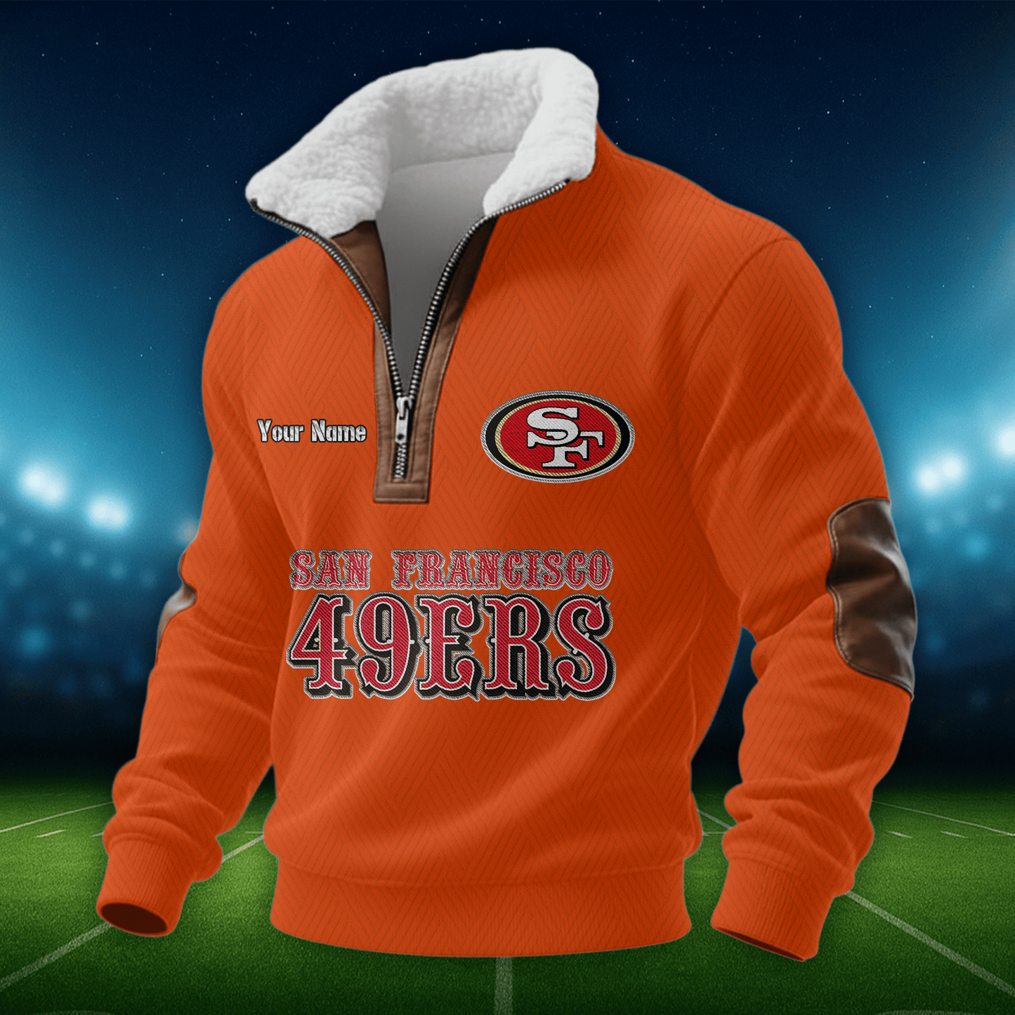 SF49 NFL Men Fur Collar Sweatshirt DDT CTND