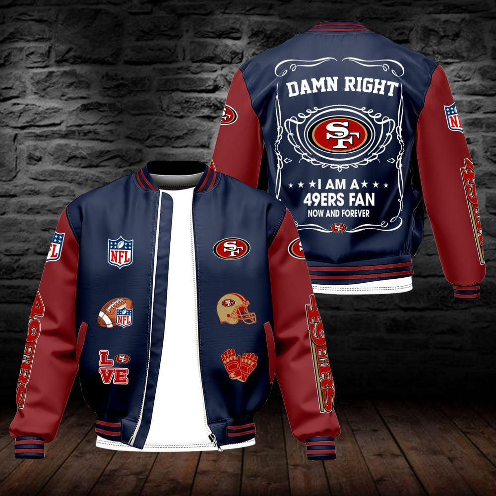 SF49 NFL Premium Leather Bomber Jacket DDT HLPHUONG