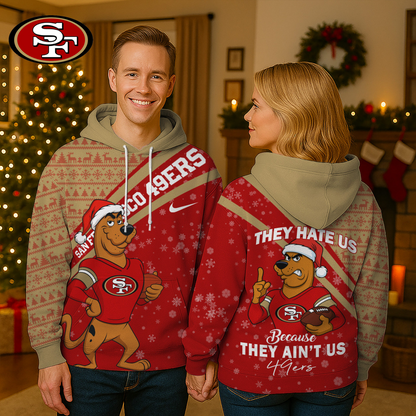 SF49 Premium NFL Funny Christmas Scooby Doo 3D Hoodie DDT CTND