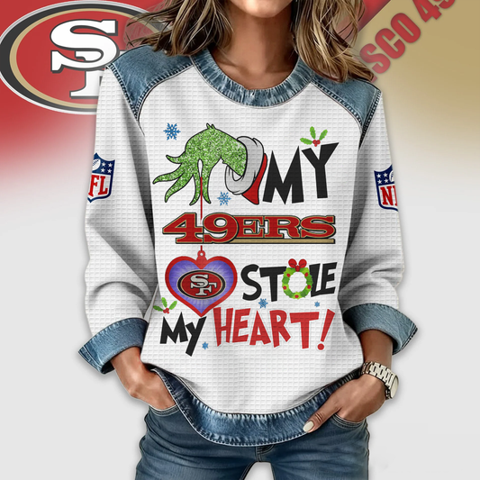 SF49 Premium NFL Grinch Womenƒ??s Casual Sweatshirt DDT 081125 NTL