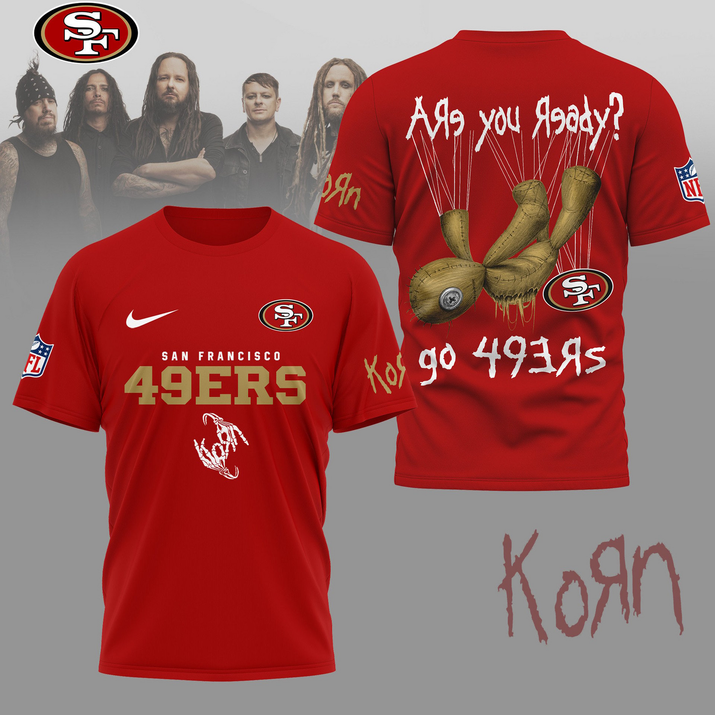 SF49 Premium NFL Korn Fan Shirt DDT CTND