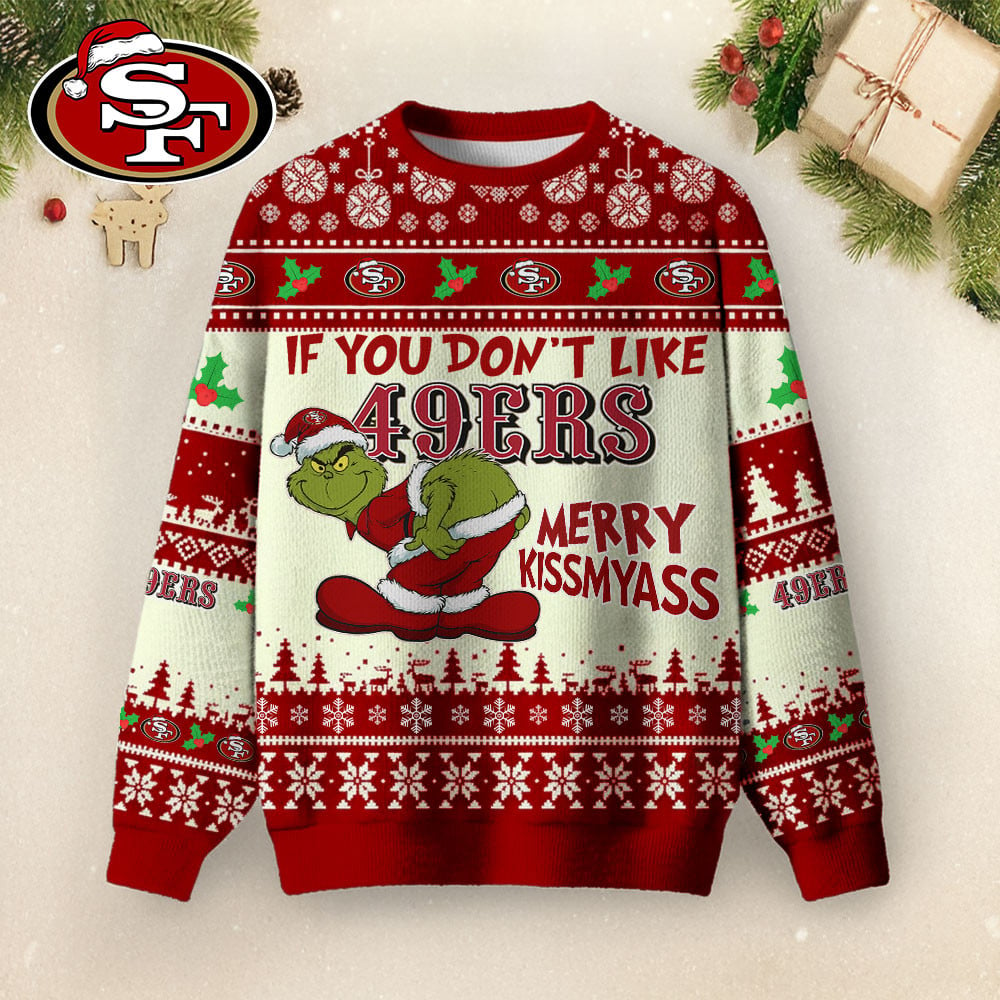 SF49 Premium NFL Merry Kissmyass Ugly Sweater DDT CTND