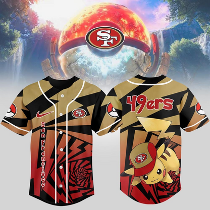 SF49 Premium NFL Pikachu Jersey Shirt DDT 101125 HLPHUONG