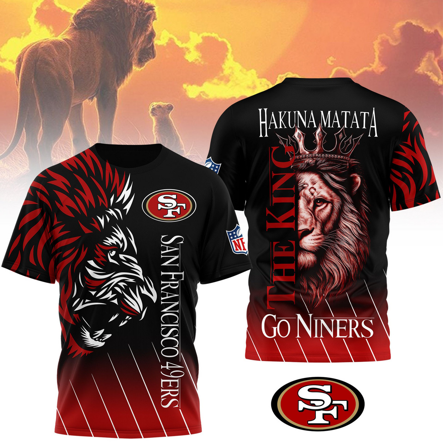 SF49 Premium NFL The Lion King Fan Shirt DDT CTND