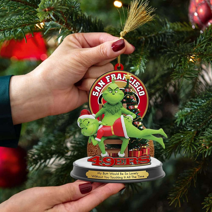 SF49 Premium NFL x Grinch Acrylic Ornament DDT NTL