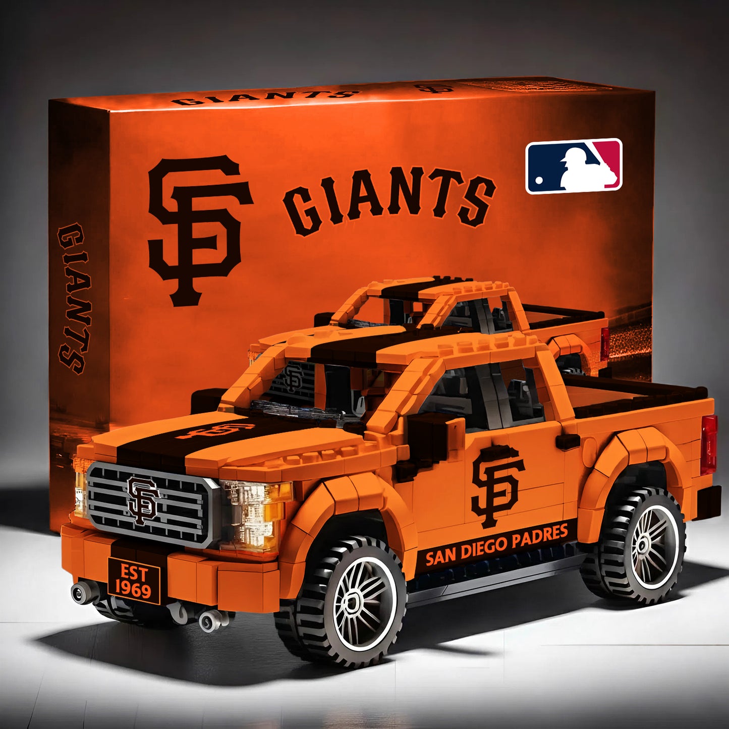MLB 3D Racing Truck Model Building Block Set V1 NAK NHM