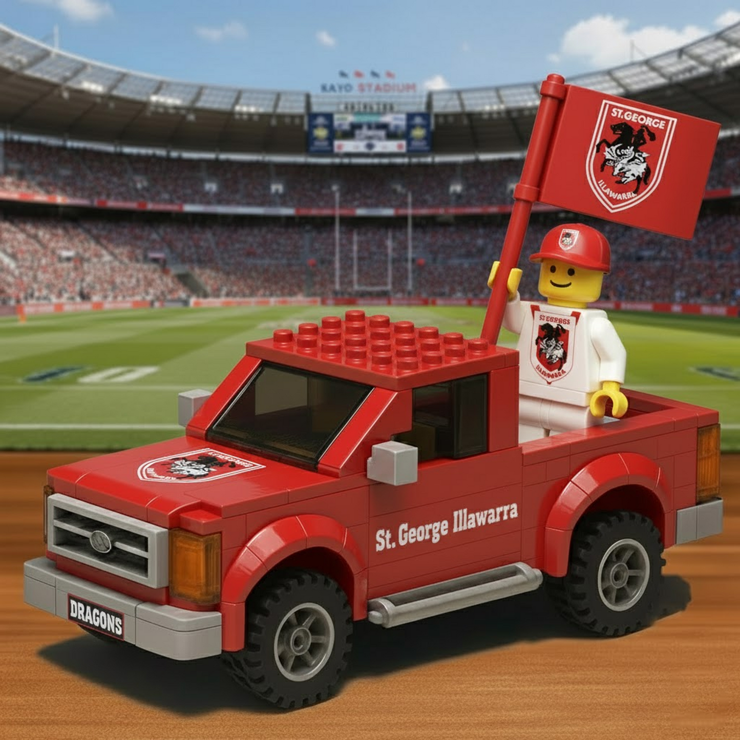 SGI x NRL Building Blocks Truck Toy Set DatND DVT