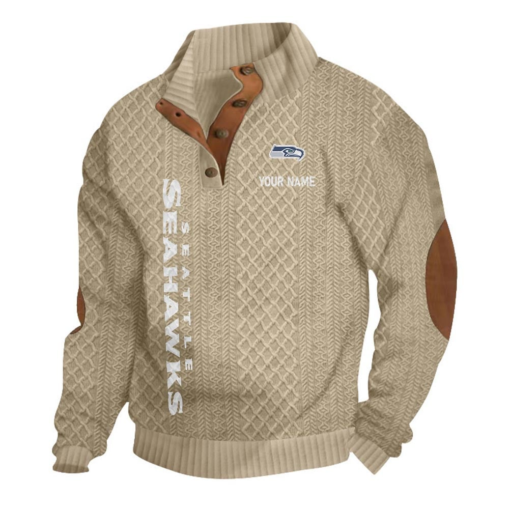 SS NFL Basic Knitted Stand Collar Sweatshirt DDT CTND