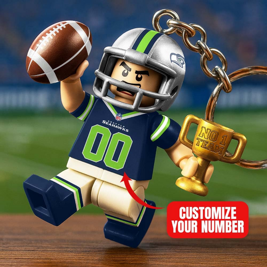 SS Premium NFL Lego No. 1 Team Personalized Key Chain DDT NTL