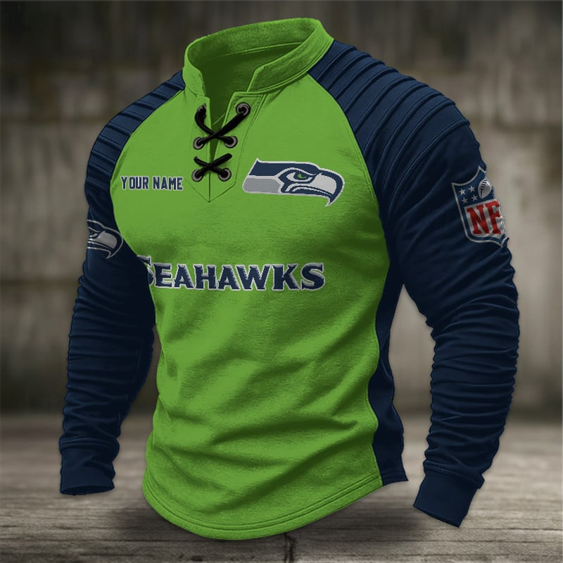 SS x NFL Men Stand Collar Long Sleeve Top DDT  CTND