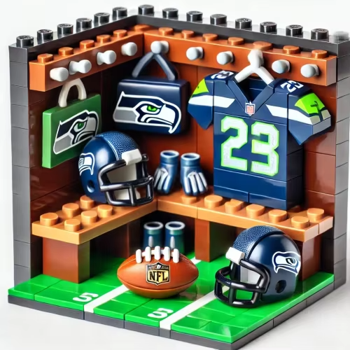 NFL Teams Custom Building Blocks Creative Peripheral Gift Model Toy Mini Changing Room Professional Football League Teams DDT CTND