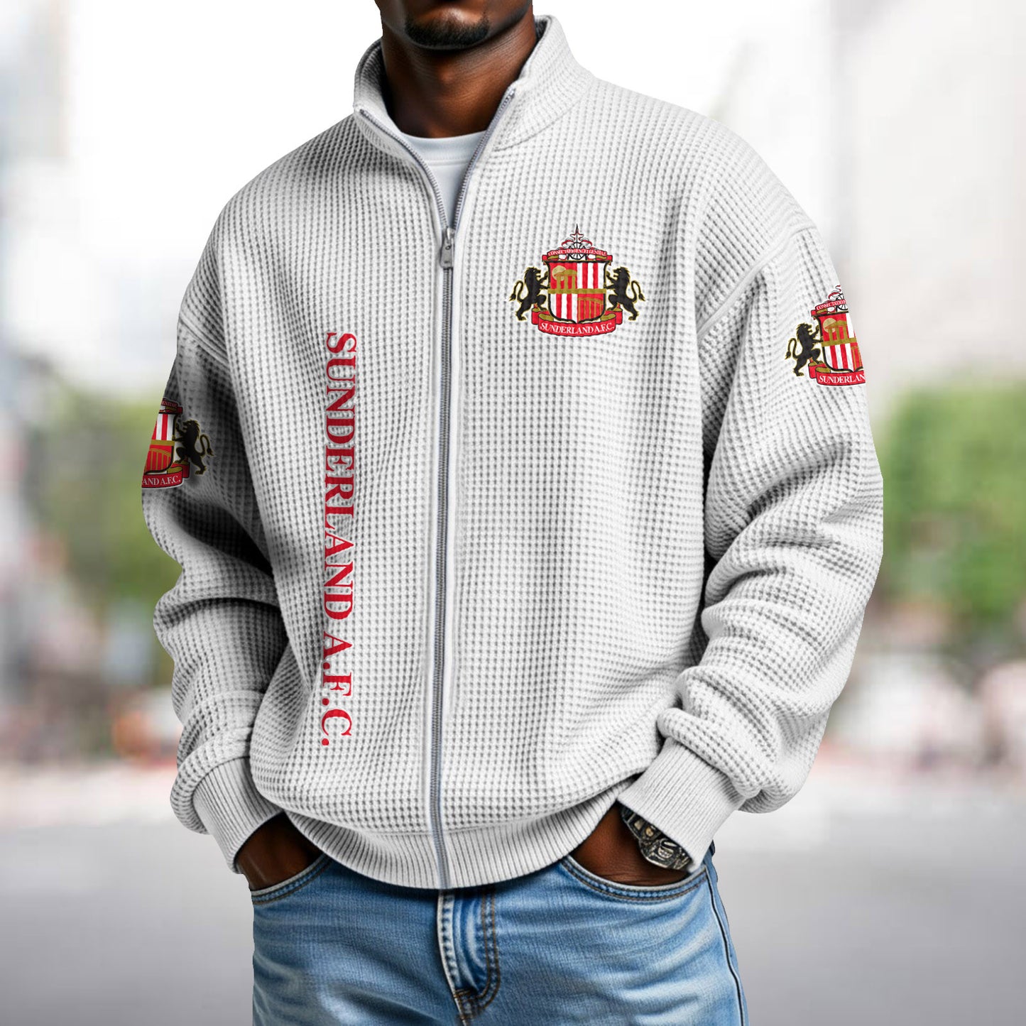 SUN x EPL Waffle Zip Up Sweatshirt DatND DVT