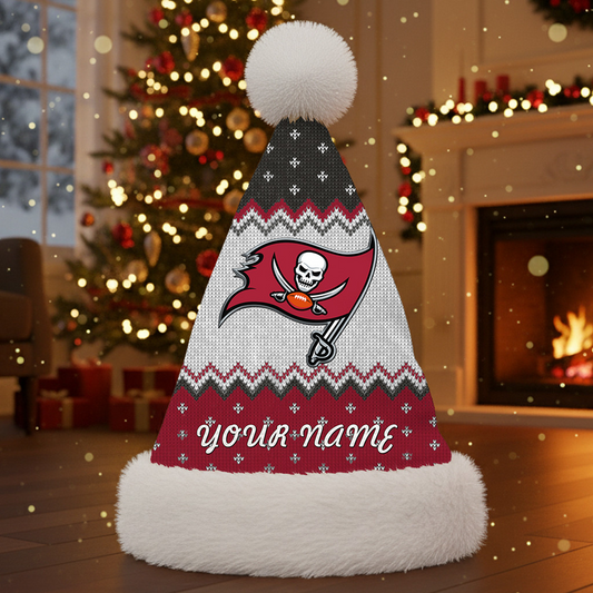 TB x NFL Personalized Santa Hat Christmas DATND TANTD