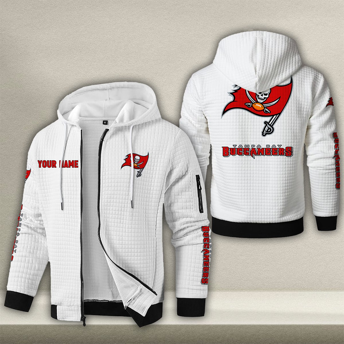 TB x NFL Quilted Zip Hoodie DatND DVT