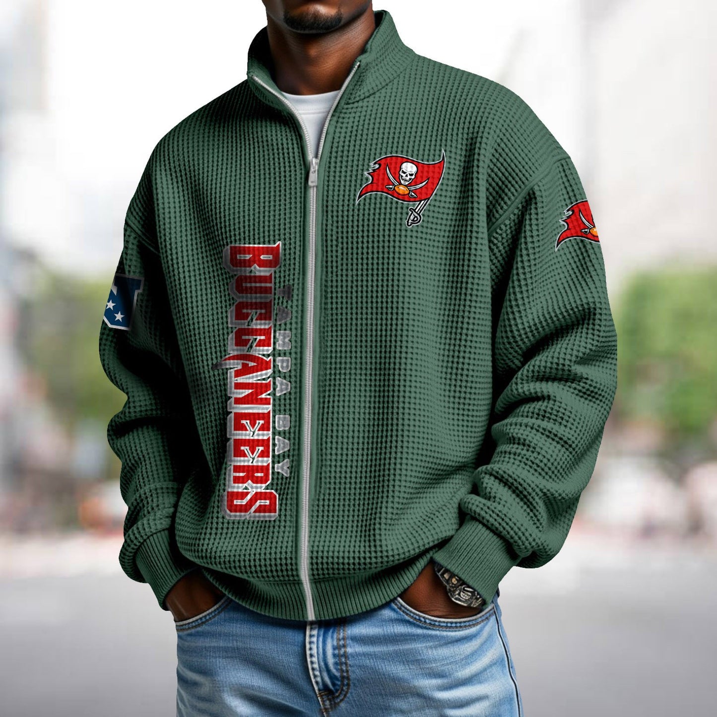 TB x NFL Waffle Zip-Up Sweatshirt DATND TANTD
