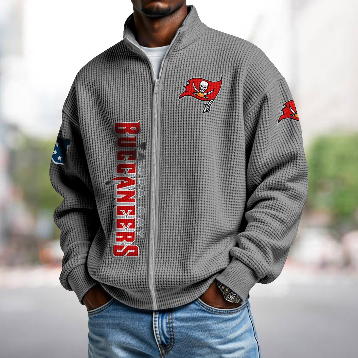 TB x NFL Waffle Zip-Up Sweatshirt DATND TANTD
