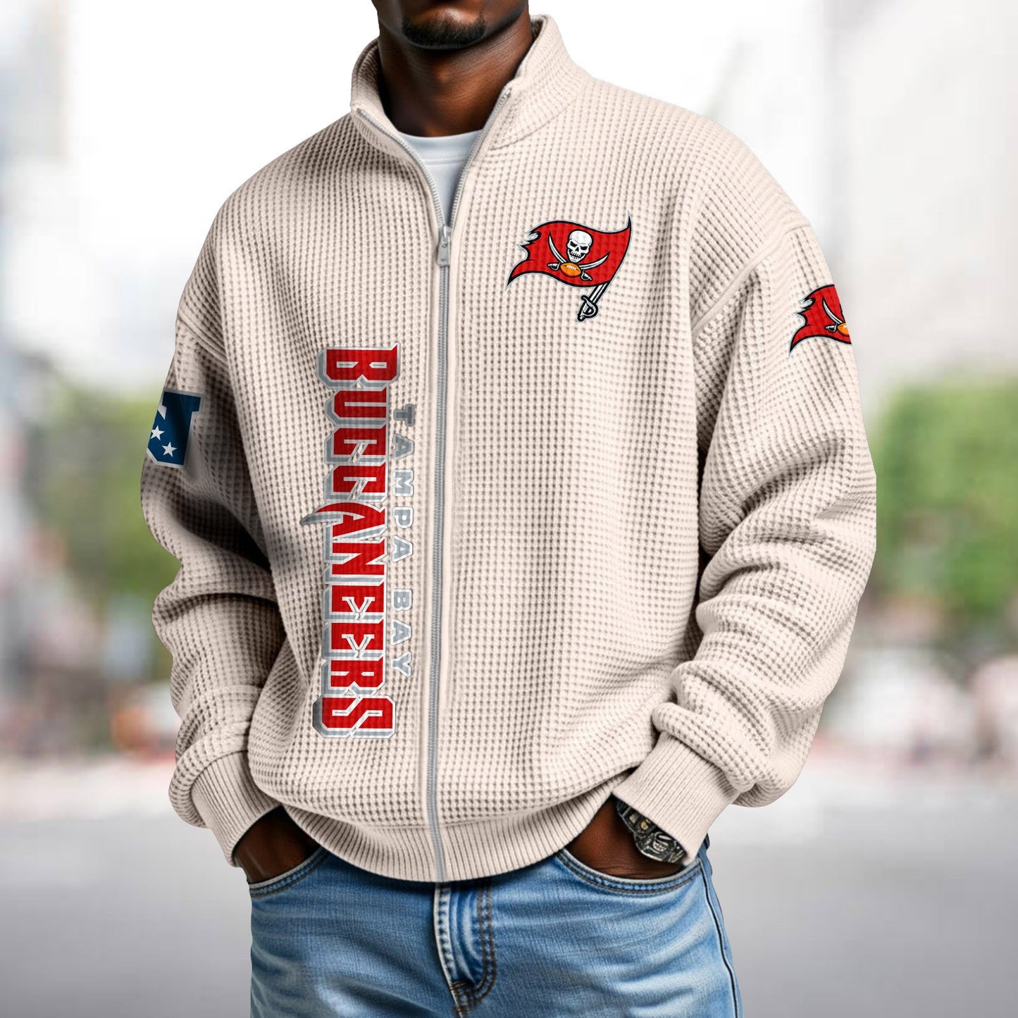 TB x NFL Waffle Zip-Up Sweatshirt DATND TANTD