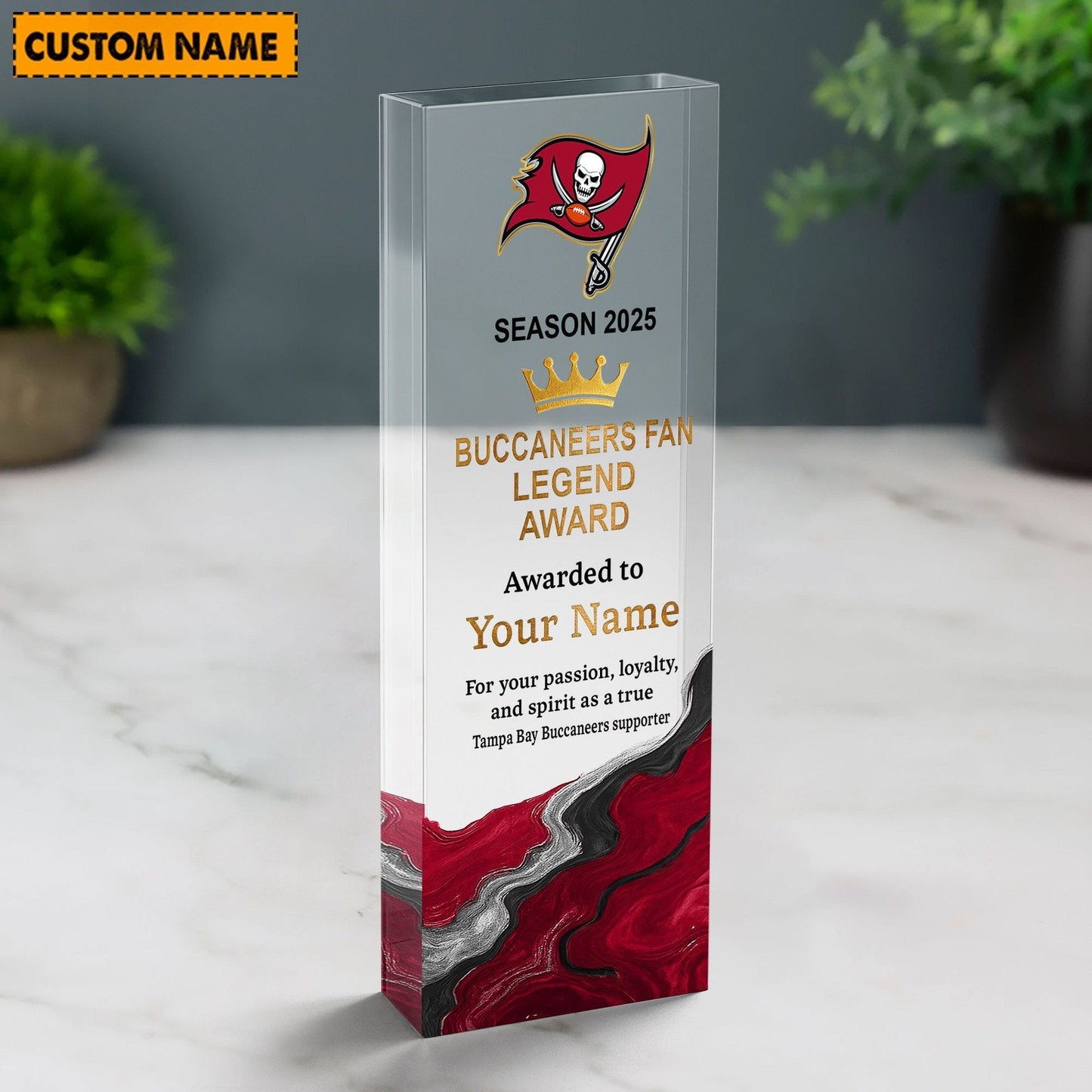 TBB NFL Personalized Acrylic Award Plaque Funny Christmas Gift For Family DDT NTL