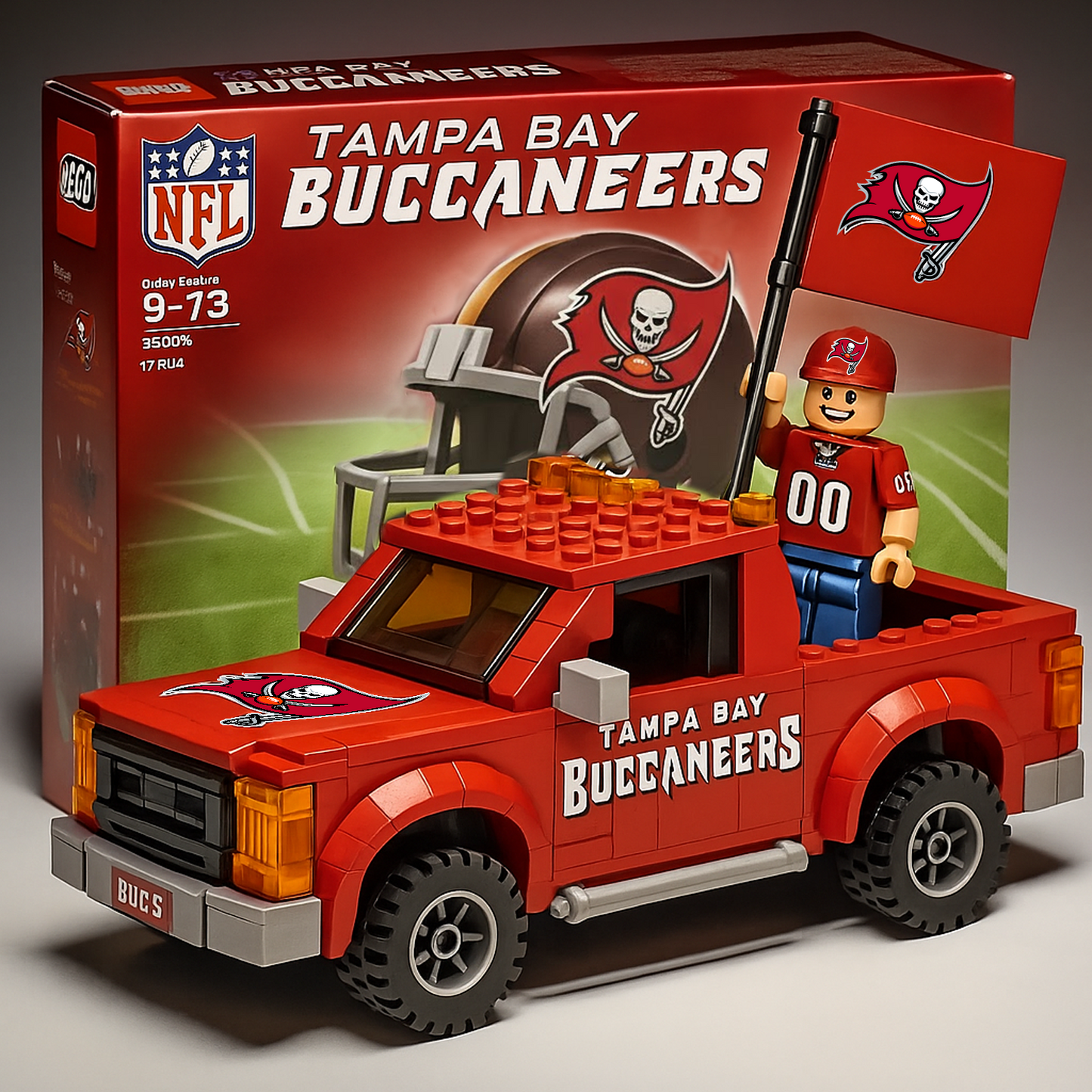 32 Teams Pickup Truck Building Blocks NDD TANTD