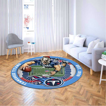 TEN x NFL Luxury 3D Round Rug DatND DVT