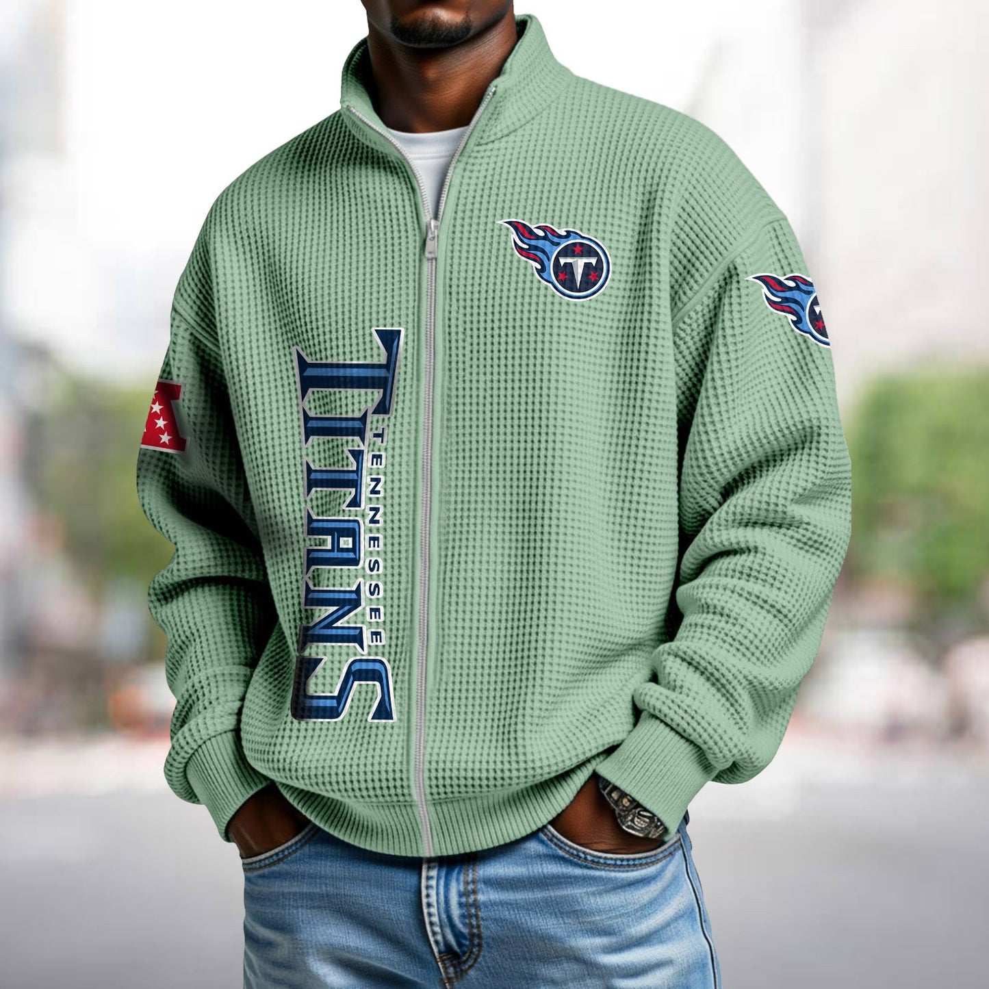 TEN x NFL Waffle Zip-Up Sweatshirt DATND TANTD