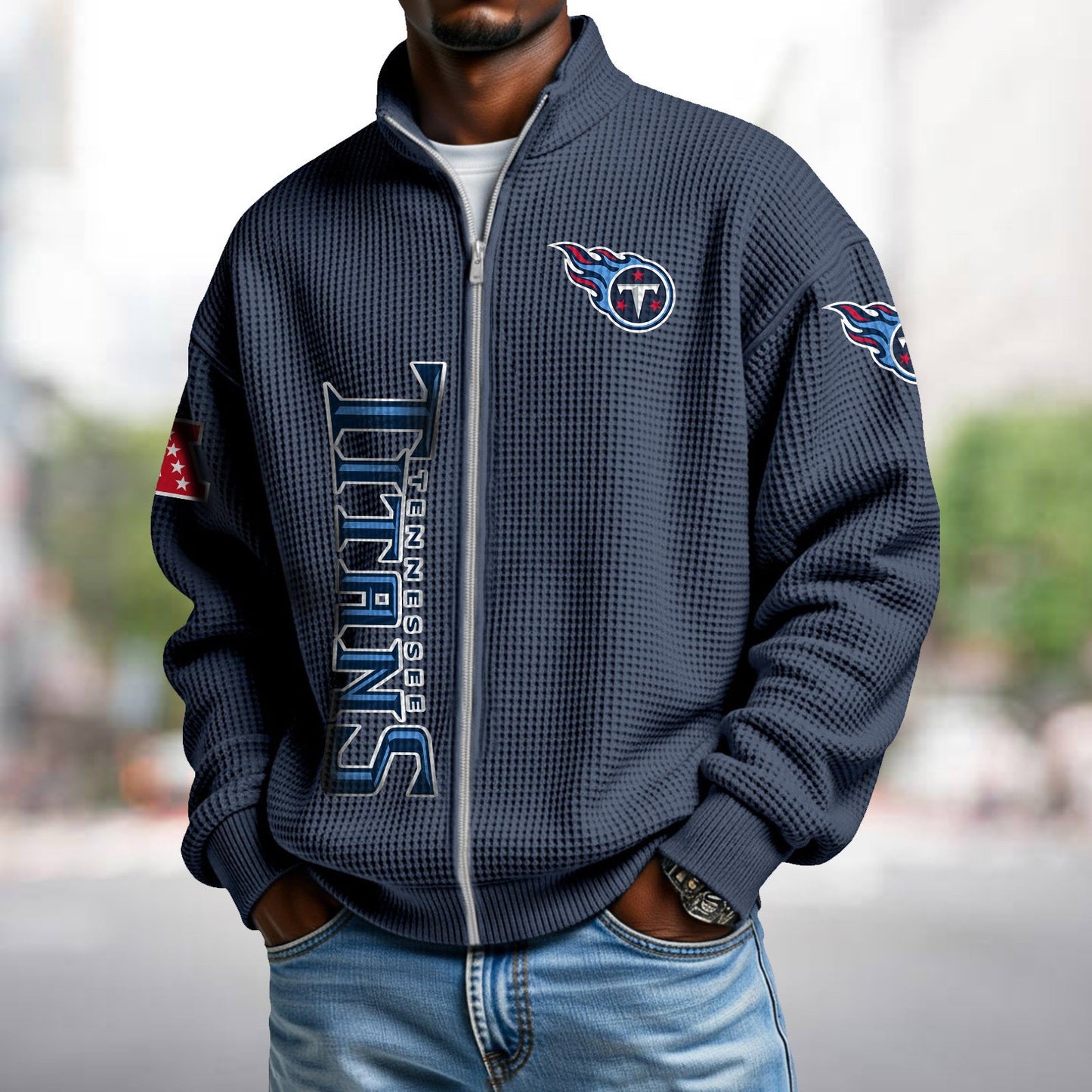 TEN x NFL Waffle Zip-Up Sweatshirt DATND TANTD