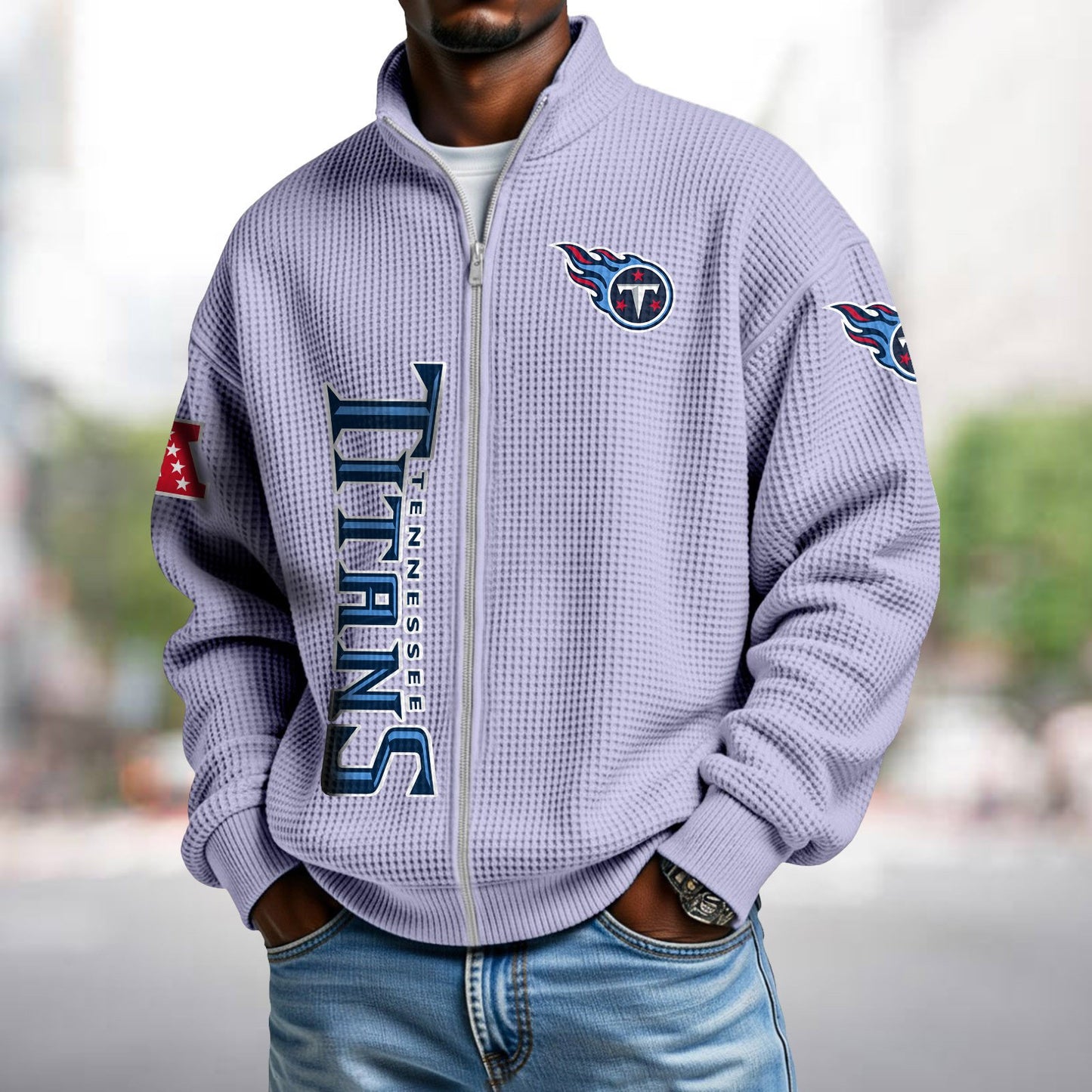 TEN x NFL Waffle Zip-Up Sweatshirt DATND TANTD