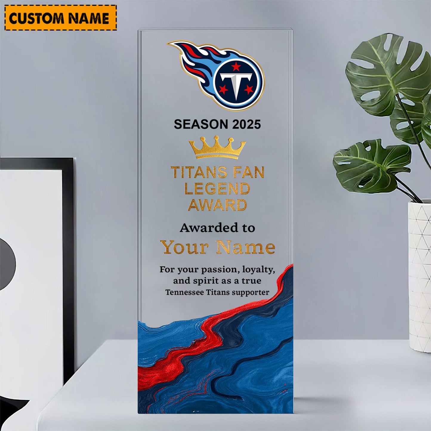 TT NFL Personalized Acrylic Award Plaque Funny Christmas Gift For Family DDT NTL