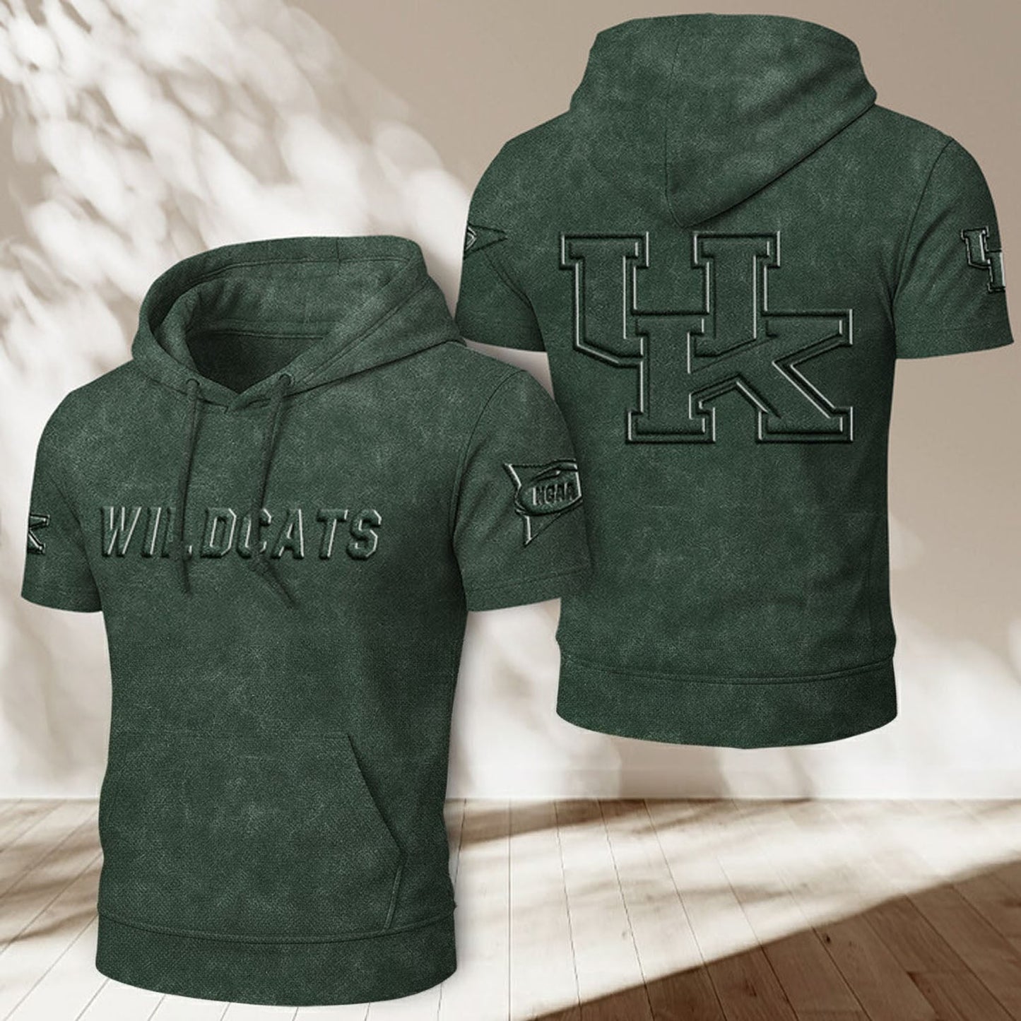 UK x NCAA Half Sleeve Hoodie T-Shirt DatND ThuongNH