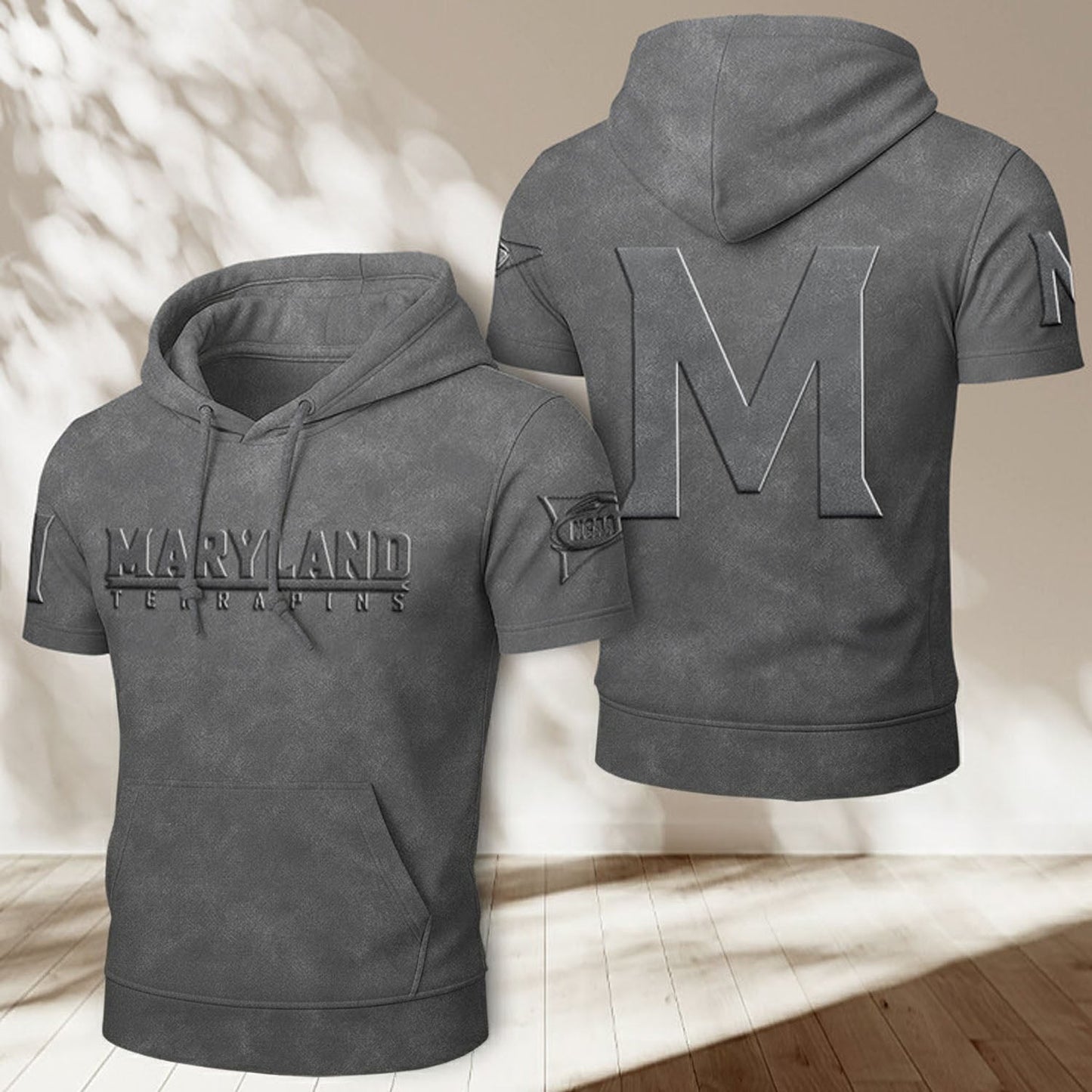UMD x NCAA Half Sleeve Hoodie T-Shirt DatND ThuongNH