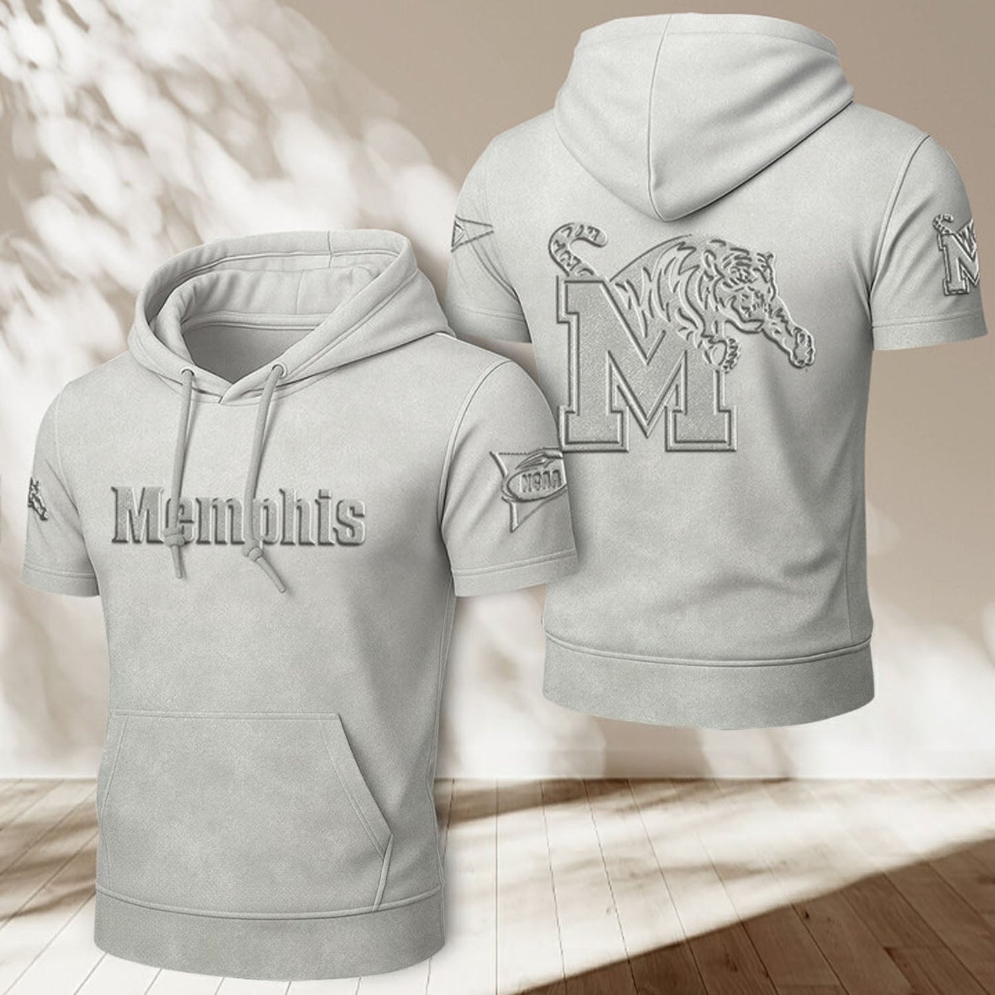UOFM x NCAA Half Sleeve Hoodie T-Shirt DatND ThuongNH