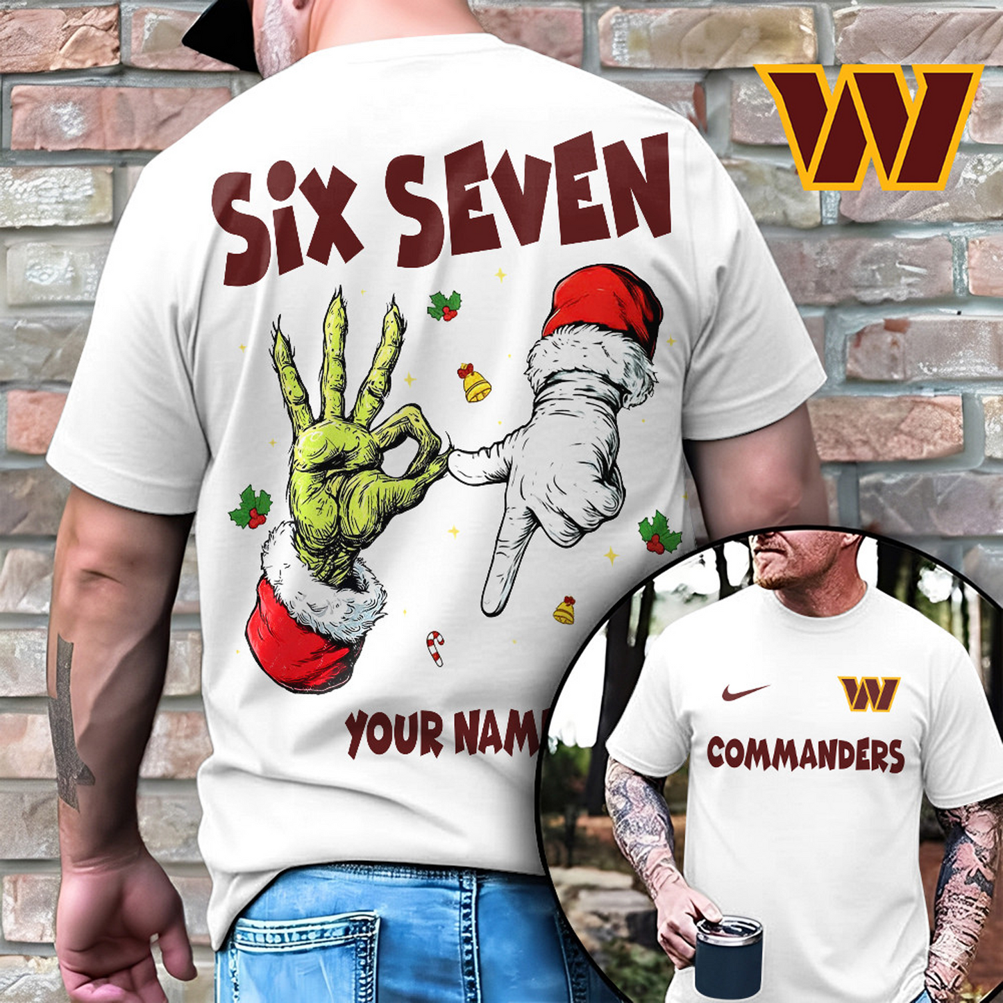 WAS x NFL Funny Six Seven Hot Trend Tshirt Custom Any Name DATND TANTD