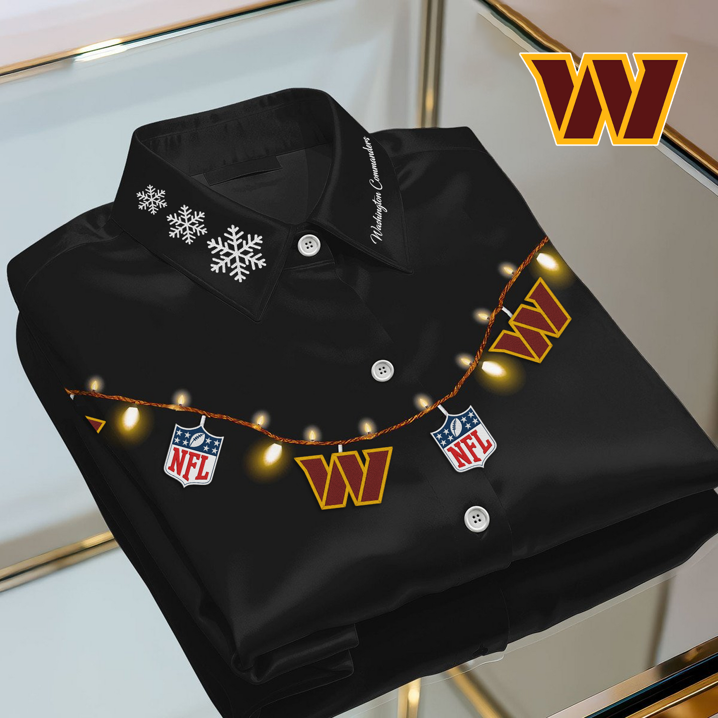 WAS X Premium NFL Christmas Long Sleeve Casual Shirt 101125 V1 NAK NHT