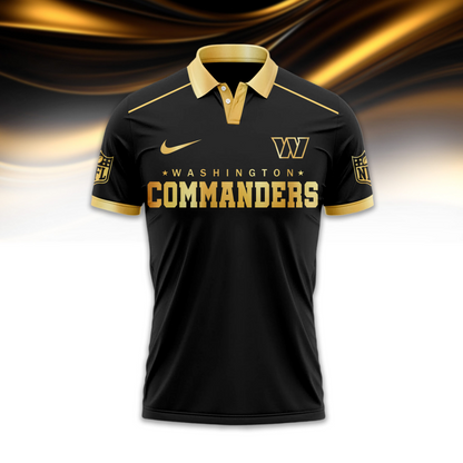 WC Premium NFL Black And Gold Custom Polo DDT CTND