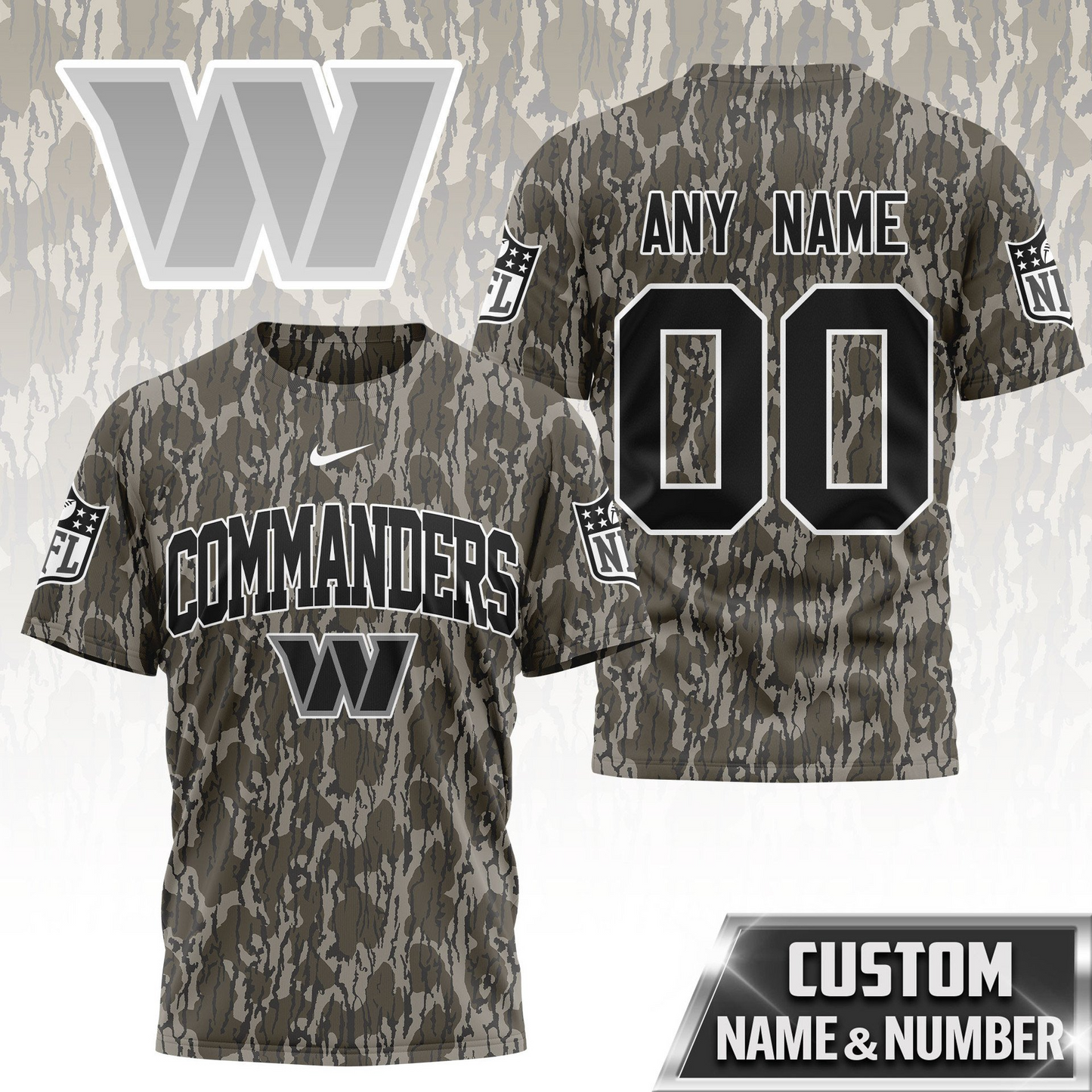 WC Premium NFL Camo 3D Shirt DDT CTND