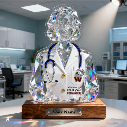 WC Premium NFL Doctor Crystal Style Desktop Ornament DDT 101125 HLPHUONG