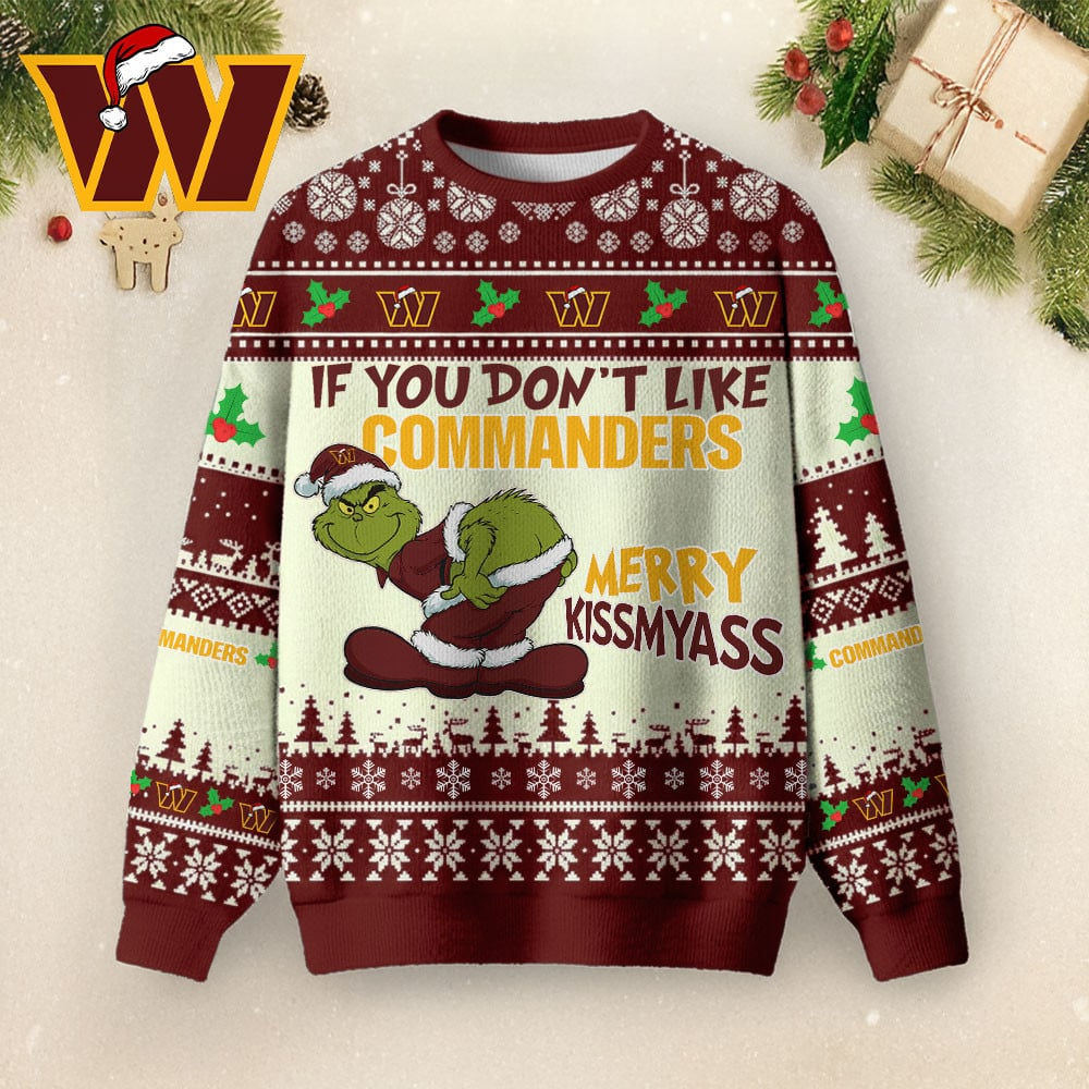 WC Premium NFL Merry Kissmyass Ugly Sweater DDT CTND
