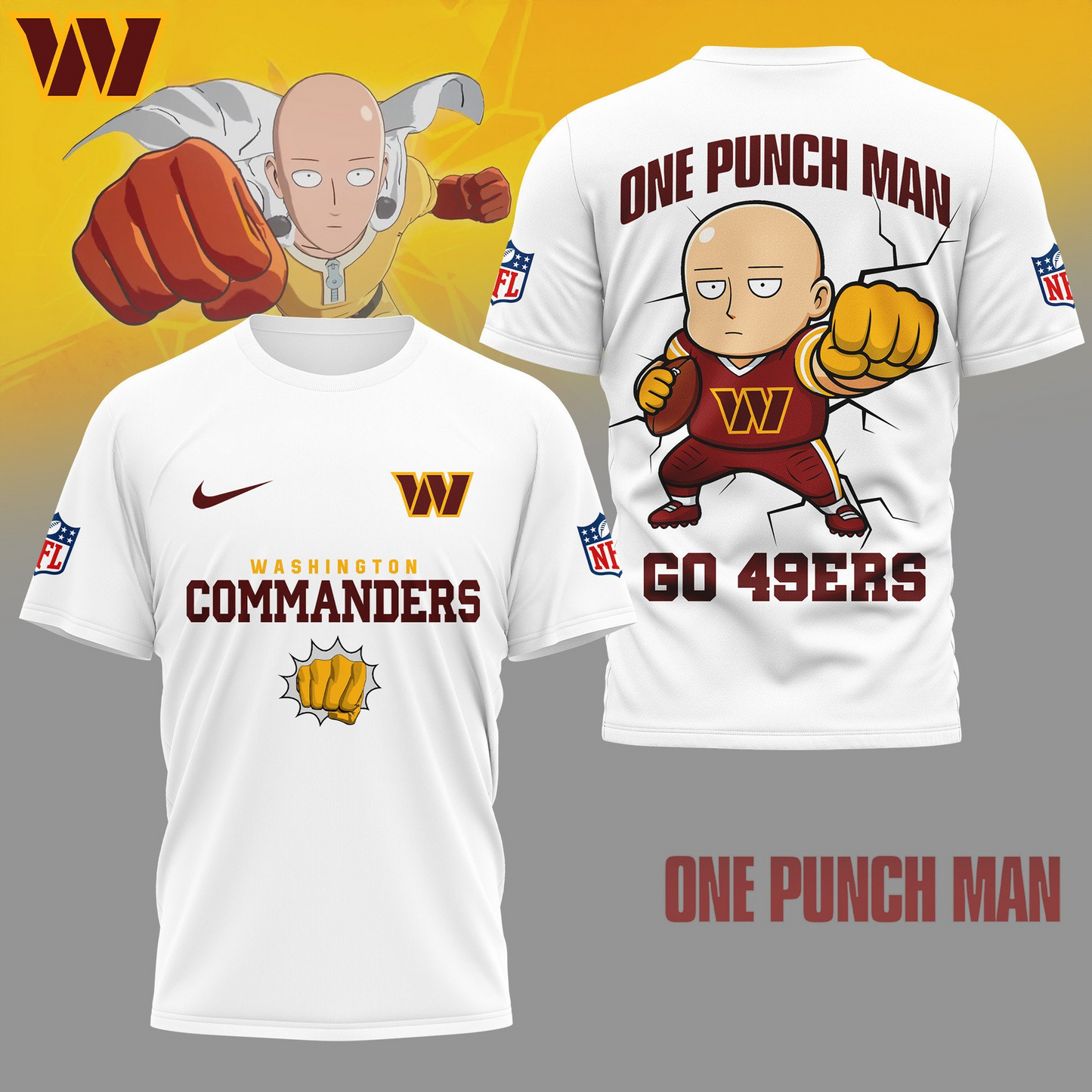WC Premium NFL One Punch Man Fan 3D Shirt DDT NTL