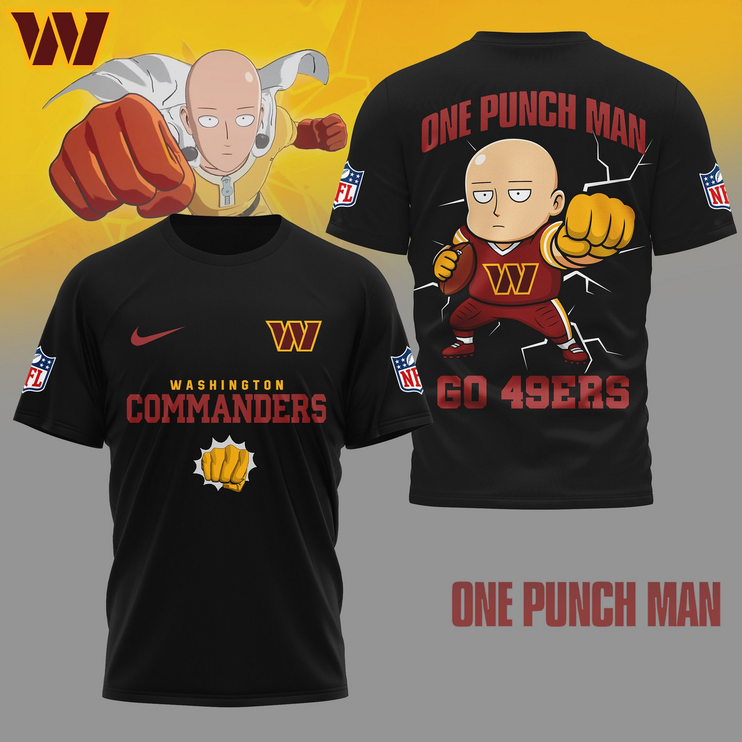 WC Premium NFL One Punch Man Fan 3D Shirt DDT NTL